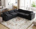 DOMUS Classic Modular 5-Seater Corner Sectional in Black